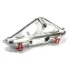 Integy V2 Silver Aluminium SCX10 Rear Bumper w/ Spare Wheel Rack