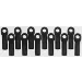 RPM Black Traxxas Long Rod Ends 12Pcs