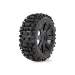 Louise 3.3" B-ulldoze Tyres on Black 8 Spoke Rims - Glued Wheels 2Pcs
