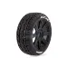 Louise 3.3" B-Rocket Tyres on Black 8 Spoke Rims - Glued Wheels 2Pcs