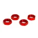 Losi 18mm (24mm Hex) Red Aluminium Serrated Wheel Nuts 4Pcs