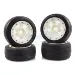 Rovan 4.7/5.5" Baja 5B Slick Tyres on White Nylon Rims - Beadlocked Wheel Set