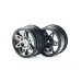 ARRMA 2.0/2.2" RAIDER Front Chrome Black Rims 2Pcs