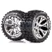 Louise 2.8" ST-Pioneer Tyres on Chrome Spoke Rims - Glued Truck Wheels w/ Foam 2Pcs