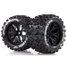 Louise 2.8" MT-Uphill Tyres on Black Spoke Rims - Glued Truck Wheels w/ Foam 2Pcs