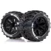 Louise 2.8" MT-Cyclone Tyres on Black Spoke Rims - Glued Truck Wheels w/ Foam 2Pcs