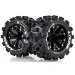 Louise 2.8" MT-Mcross Tyres on Black Spoke Rims - Glued Truck Wheels w/ Foam 2Pcs
