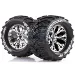 Louise 2.8" MT-Cyclone Tyres on Chrome Spoke Rims - Glued Truck Wheels w/ Foam 2Pcs