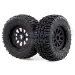Rovan 4.7/5.5" 5IVE-T All Terrain Tyres on Black Rims - Beadlocked Wheels 2Pcs