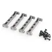 HSP RC4 Gunmetal Aluminium Chassis Braces w/ Screws