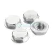Rovan Silver Aluminium 18mm (24mm Hex) Flanged Serrated Wheel Nuts 4Pcs