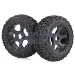 Rovan 4.7/5.5" Baja 5B Front Excavator Tyres on Black Rims - Beadlocked Wheels 2Pcs