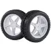 HSP 2.3" Front Buggy Tyres on White Rims - Wheels 2Pcs