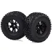 HSP 2.2/3.0" Storm Off Road Tyres on Black Rims - Glued Wheels 2Pcs