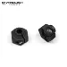 Vanquish Black Aluminium 12mm Wheel Hexes 2Pcs