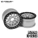 Vanquish Silver Aluminium 1.9" KMC XD229 Rims 2Pcs w/ Black Beadlock Rings