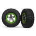 Traxxas 2.2/3.0" BFGoodrich Mud Terrain T/A KM2 Tyres on Chrome/Green Rims - Glued Wheels 2Pcs