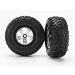 Traxxas 2.2/3.0" Off Road Tyres on Satin Chrome/Black Rims - Glued Wheels 2Pcs
