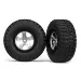 Traxxas 2.2/3.0" Off Road Tyres on Satin Chrome/Black Rims - Glued Wheels 2Pcs
