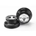 Traxxas 2.2/3.0" Black/Satin Chrome Rims 2Pcs