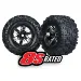 Traxxas 4.0/5.5" 8S X-Maxx AT Tyres on X-Maxx Black Chrome Rims - Glued Wheels 2Pcs