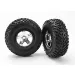Traxxas 2.2/3.0" Off Road Tyres on Satin Chrome/Black Rims - Glued Wheels 2Pcs