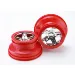 Traxxas 2.2/3.0" Chrome/Red Rims 2Pcs