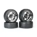 Traxxas 1.9" Response Tyres on Split-Spoke Black Chome Rims - Glued Wheels 4Pcs