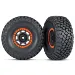 Traxxas 2.2/3.2" BFGoodrich Baja KR3 Tyres on Black/Orange Rims - Glued Wheels 2Pcs