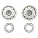 Tamiya 1/14 1.7" Truck Metal Plated Matte Silver Rims 2Pcs