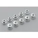 Tamiya 3mm Silver Steel Flanged Serrated Nuts 10Pcs