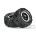 Pro-Line 4.0/5.5" X-Maxx Trencher Pro-Loc Wheels Mounted on Impulse Pro-Loc Black Wheels with Stone Grey Rings 2Pcs