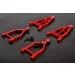 Rovan Red Aluminium Extended (+25mm) Front Suspension Arm Set