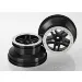 Traxxas 2.2/3.0" Black/Satin Chrome Rims 2Pcs