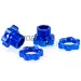 HSP Blue Aluminium 17mm Hex Adapters w/ Wheel Nuts 2Pcs
