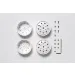 Tamiya 1/14 1.7" Truck Rear Matte White Rims 4Pcs