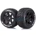 Louise 5.5" X-Rocket MFT Tyres on Black Spoke Rims - Glued Wheels 2Pcs