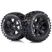 Louise 5.5" X-Pioneer MFT Tyres on Black Spoke Rims - Glued Wheels 2Pcs
