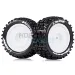 Louise 2.2" Rear E-Pioneer Tyres on White Dish Rims - Glued Buggy Wheels w/ Foam 2Pcs