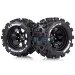 Louise 2.8" MT-Mcross Tyres on Black Spoke Rims - Glued Truck Wheels w/ Foam 2Pcs