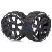 Louise 3.3" GT-Shiv MFT (Soft) Tyres on Black 8 Spoke Rims - Glued Wheels 2Pcs