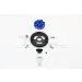 GPM Hardened Steel 54T 32dp/0.8Mod Spur Gear & 17T Pinion w/ Blue Aluminium Slipper Adapter