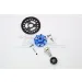 GPM Hardened Steel 56T 32dp/0.8Mod Spur Gear & 18T Pinion w/ Blue Aluminium Slipper Adapter