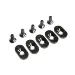 Losi 5IVE-T 2.0 Black Engine Mount Inserts & Screws (18T) 5pcs