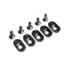 Losi 5IVE-T 2.0 Black Engine Mount Inserts & Screws (19.5T) 5pcs
