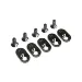 Losi 5IVE-T 2.0 Black Engine Mount Inserts & Screws (22T) 5pcs