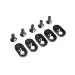 Losi 5IVE-T 2.0 Black Engine Mount Inserts & Screws (21T) 5pcs