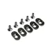 Losi 5IVE-T 2.0 Black Engine Mount Inserts & Screws (19T) 5pcs