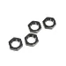 Losi Black Aluminium 18mm Serrated Wheel Nuts 4Pcs