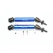 GPM Blue Steel Traxxas Rustler 4x4 Front Universal Drive Shafts 2Pcs w/ 12mm Hexs